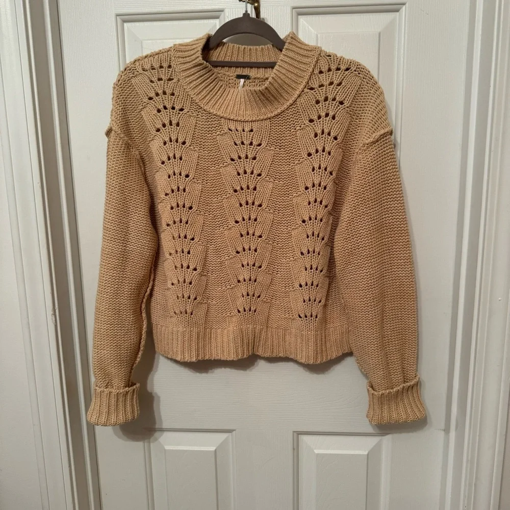 Sandcastle Free People Bell Song Pullover Sweater Sz S